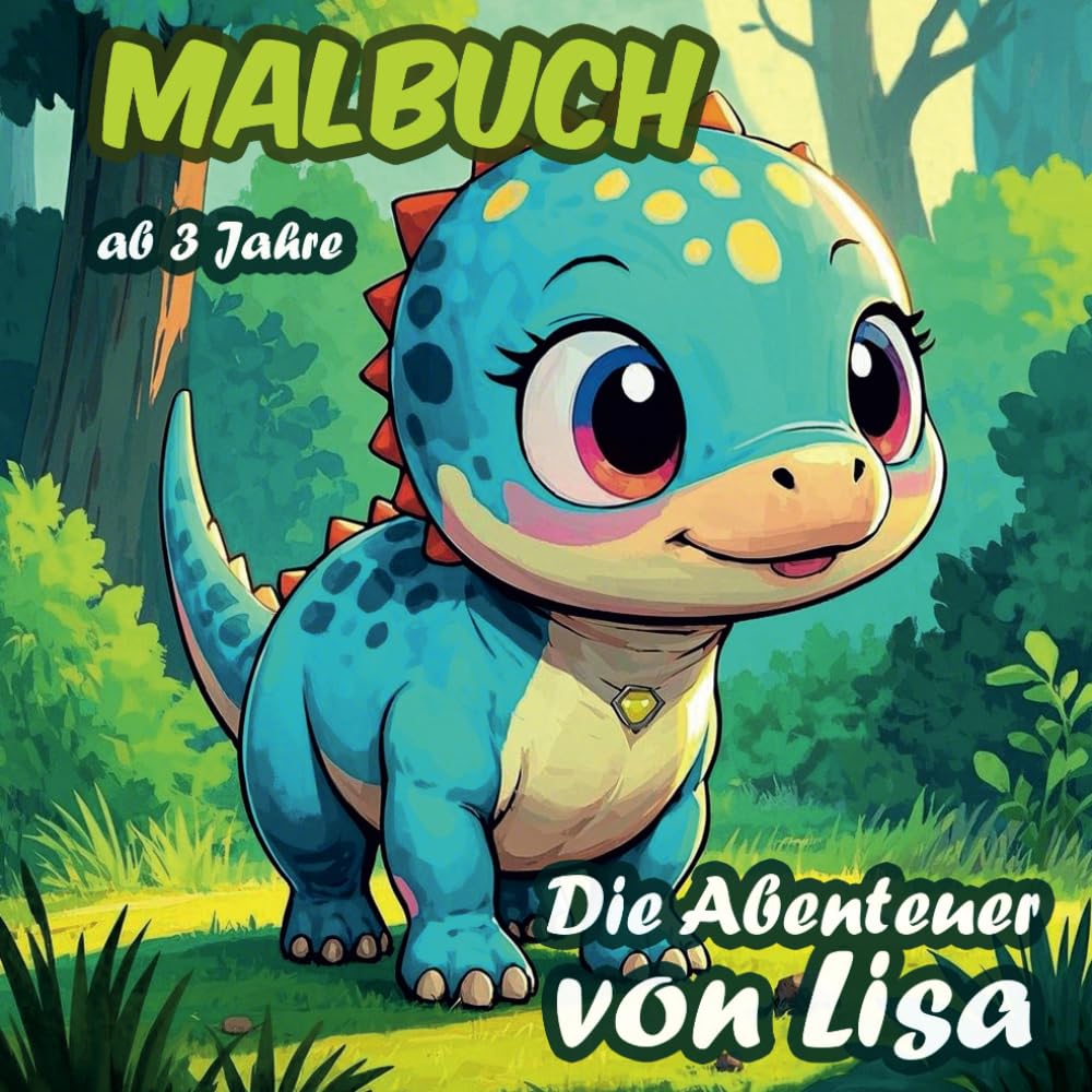 Malbuch ab 3 Jahre - Die Abenteuer von Lisa: 12 spannende und lustige Motive zum kreativen Zeitvertreib