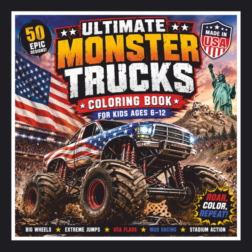 Ausmalbuch Monster Trucks